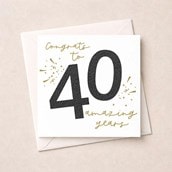 Age 40 Birthday Card - Stars