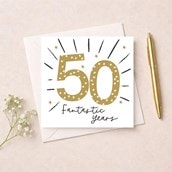Age 50 Birthday Card - Stars Age 50 Birthday Card - Stars