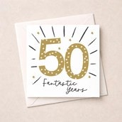Age 50 Birthday Card - Stars Age 50 Birthday Card - Stars