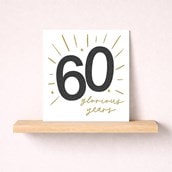 Age 60 Birthday Card - Stars