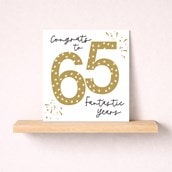 Age 65 Birthday Card - Stars Age 65 Birthday Card - Stars