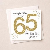 Age 65 Birthday Card - Stars Age 65 Birthday Card - Stars