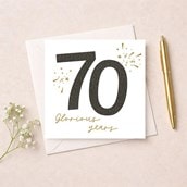 Age 70 Birthday Card - Stars