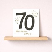 Age 70 Birthday Card - Stars