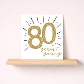 Age 80 Birthday Card - Stars