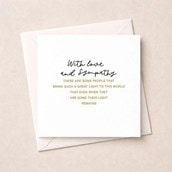 Sympathy Card - With Love