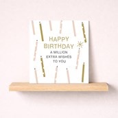 Birthday Card - A Million Extra Wishes Birthday Card - A Million Extra Wishes