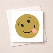 Open Card - Cheeky Tongue Face Open Card - Cheeky Tongue Face