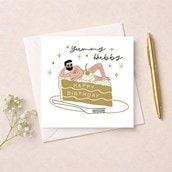 Husband Birthday Card - Yummy Cake