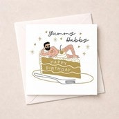 Husband Birthday Card - Yummy Cake Husband Birthday Card - Yummy Cake