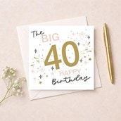 Age 40 Birthday Card - Stars Age 40 Birthday Card - Stars