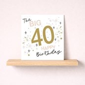 Age 40 Birthday Card - Stars Age 40 Birthday Card - Stars