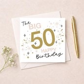 Age 50 Birthday Card - Stars Age 50 Birthday Card - Stars
