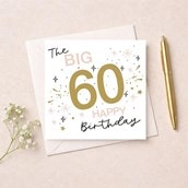 Age 60 Birthday Card - Stars Age 60 Birthday Card - Stars