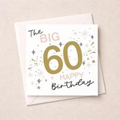 Age 60 Birthday Card - Stars Age 60 Birthday Card - Stars