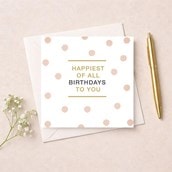 Birthday Card - Happiest Of All Birthdays Birthday Card - Happiest Of All Birthdays