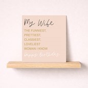 Wife Birthday Card - Loveliest Woman I Know