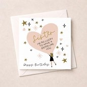 Sister Birthday Card - Heart