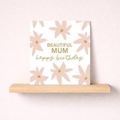 Mum Birthday Card - Pink Flowers
