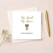 Dad Birthday Card - My Hero Dad Birthday Card - My Hero