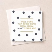 Birthday Card - Born Many Years Ago