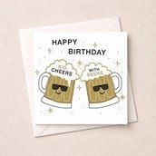 Birthday Card - Big Cheers With Beers Birthday Card - Big Cheers With Beers