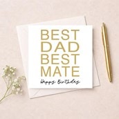 Dad Birthday Card - Best Dad Best Mate