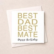 Dad Birthday Card - Best Dad Best Mate