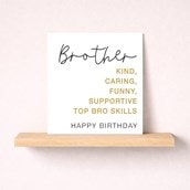 Brother Birthday Card - Top Bro Skills