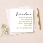 Grandma Birthday Card - Lovely Grandma Like You