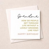 Grandma Birthday Card - Lovely Grandma Like You