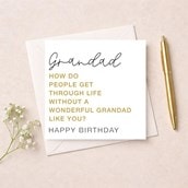 Grandad Birthday Card - Wonderful Grandad Like You Grandad Birthday Card - Wonderful Grandad Like You