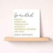 Grandad Birthday Card - Wonderful Grandad Like You