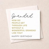Grandad Birthday Card - Wonderful Grandad Like You Grandad Birthday Card - Wonderful Grandad Like You