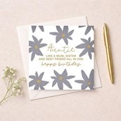 Auntie Birthday Card - All In One