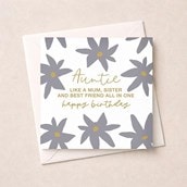 Auntie Birthday Card - All In One