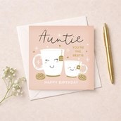 Auntie Birthday Card - Bestie Auntie Birthday Card - Bestie