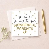 New Baby Card - Wonderful Parents New Baby Card - Wonderful Parents
