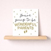 New Baby Card - Wonderful Parents New Baby Card - Wonderful Parents