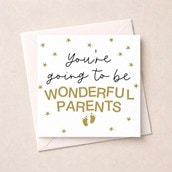 New Baby Card - Wonderful Parents New Baby Card - Wonderful Parents
