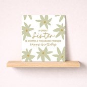 Sister Birthday Card - A Great Sister Sister Birthday Card - A Great Sister