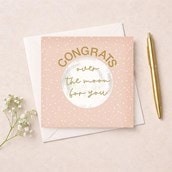 Congratulations Card - Over The Moon