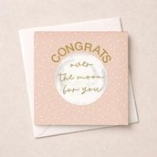 Congratulations Card - Over The Moon