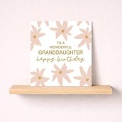 Granddaughter Birthday Card - Pink Flowers