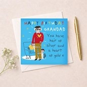 Grandad Birthday Card - Hair Of Silver & Heart Of Gold