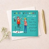 Brother Birthday Card - World's Greatest Brother Birthday Card - World's Greatest