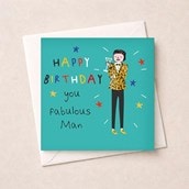 Birthday Card - fabulous Man Birthday Card - fabulous Man