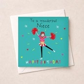 Niece Birthday Card - Cheerleader Niece Birthday Card - Cheerleader