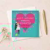 Daughter Birthday Card - Pink Heart