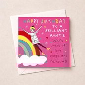 Auntie Birthday Card - Brilliant Auntie
